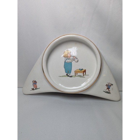 Other - 1912 Antique Underwood High Chair Plate "Little Boy‎ Blue" See Pictures